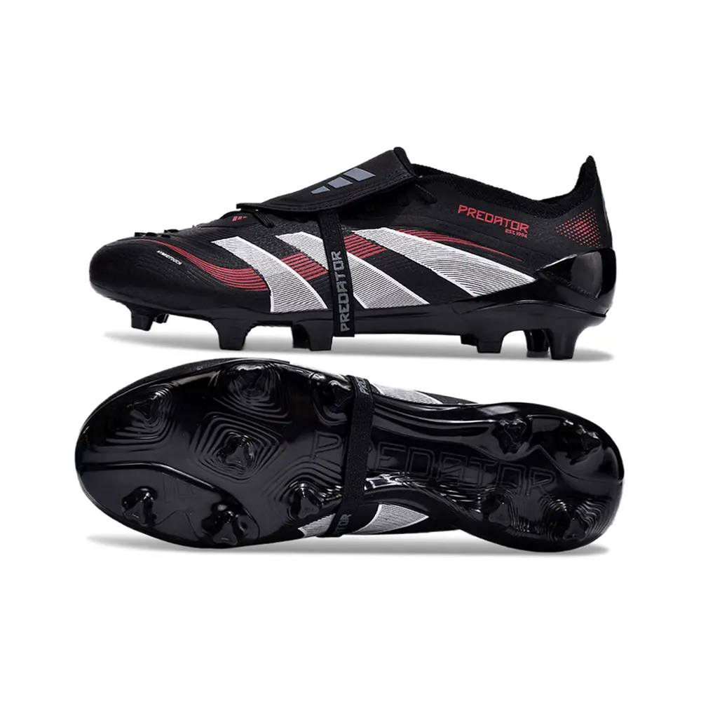 Chuteira Adidas Predator | Elite FG Preta e Vermelha