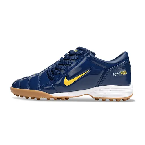 Chuteira Society Nike Total 90 TF Azul e Amarelo