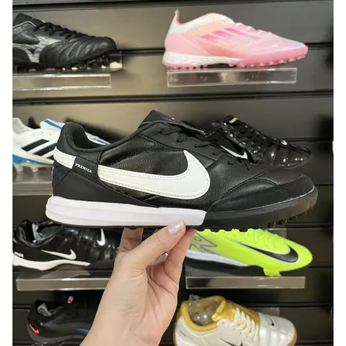 Chuteira Society Nike Premier 3 TF Preta e Branca - Pronta Entrega