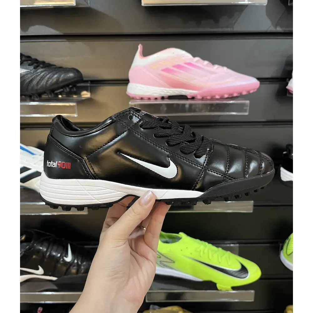 Chuteira Society Nike Total 90 TF Preta e Branca - Pronta Entrega