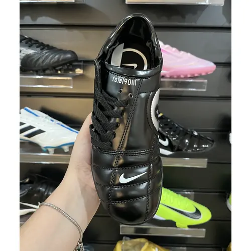 Chuteira Society Nike Total 90 TF Preta e Branca - Pronta Entrega
