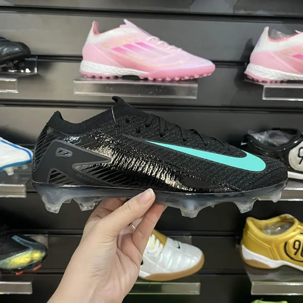 Chuteira Campo Nike Air Zoom Mercurial Vapor 16 Elite FG Preto e Verde - Pronta Entrega
