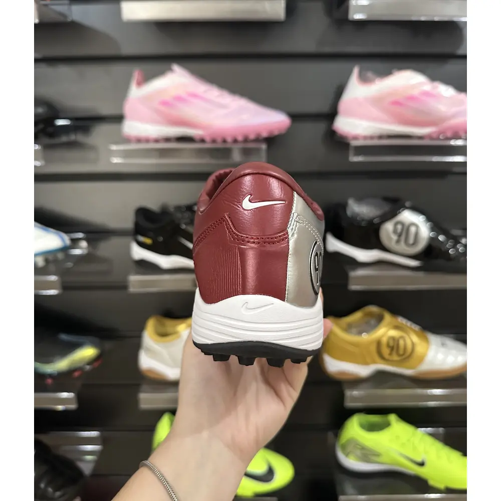 Chuteira Society Nike Total 90 TF Prata e Vinho - Pronta Entrega