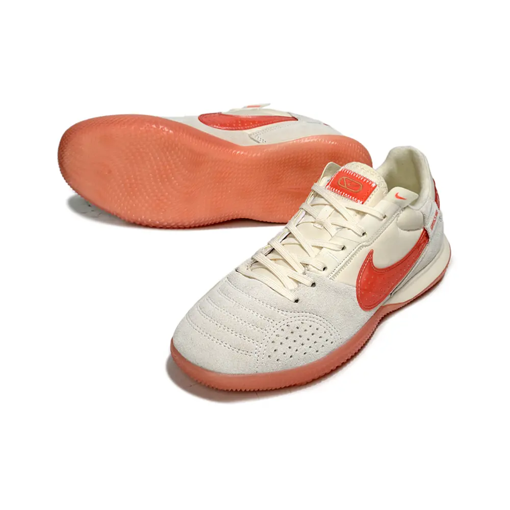 Chuteira Futsal Nike StreetGato IC Branco e Laranja