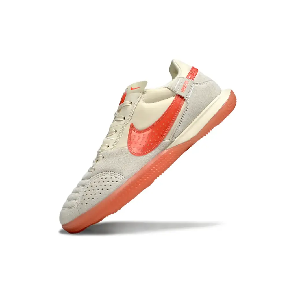 Chuteira Futsal Nike Street Gato IC Branco e Laranja