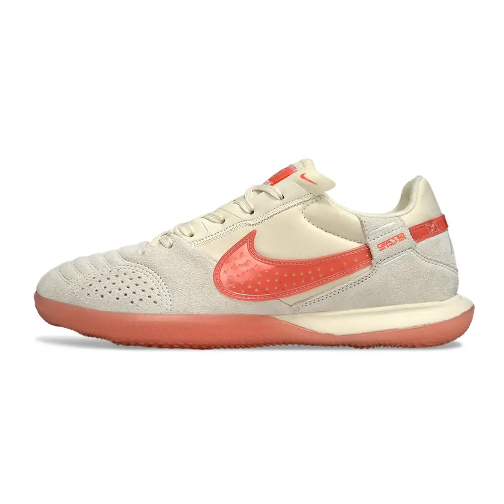 Chuteira Futsal Nike Street Gato IC Branco e Laranja
