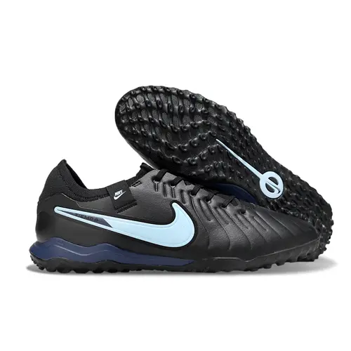 Chuteira Society Nike Tiempo Legend 10 ''Shadow'' Preto e Azul