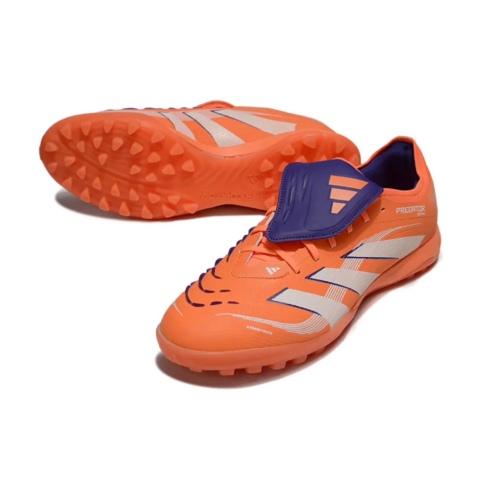 Chuteira Society Adidas Predator League Elite TF | Laranja e Branco