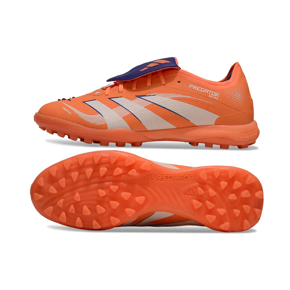 Chuteira Society Adidas Predator League Elite TF | Laranja e Branco