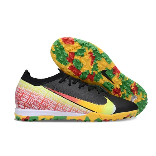 Chuteira Society Nike Air Zoom Mercurial Vapor 16 Elite TF Preto, Amarelo e Rosa