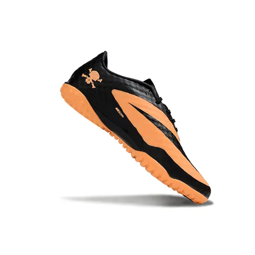 Chuteira Society Nike Hypervenom TF Laranja e Preto