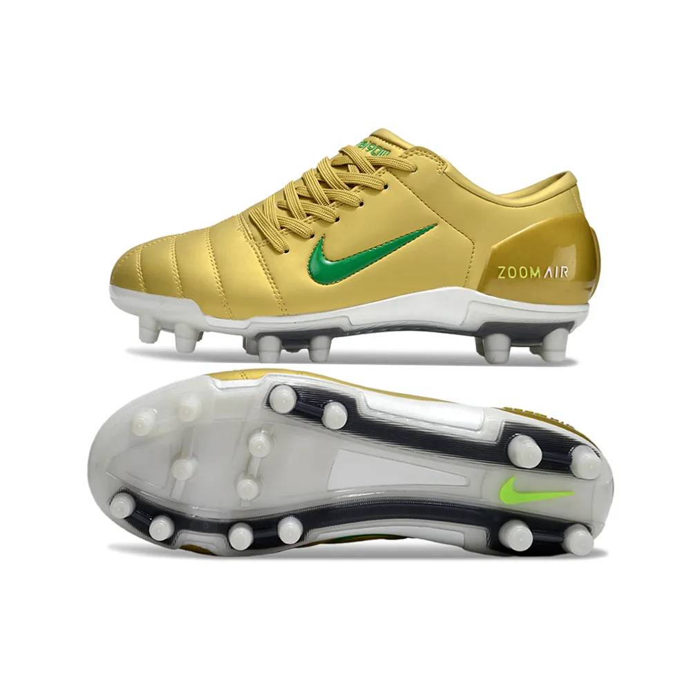 Chuteira Campo Nike Total 90 FG Dourado | Toque preciso e conforto