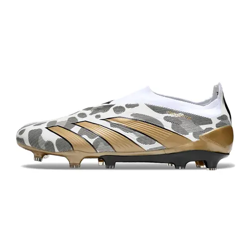 Chuteira Campo Adidas Predator LL Elite FG Branca e Dourada - Generation Pred 2.0 Pack