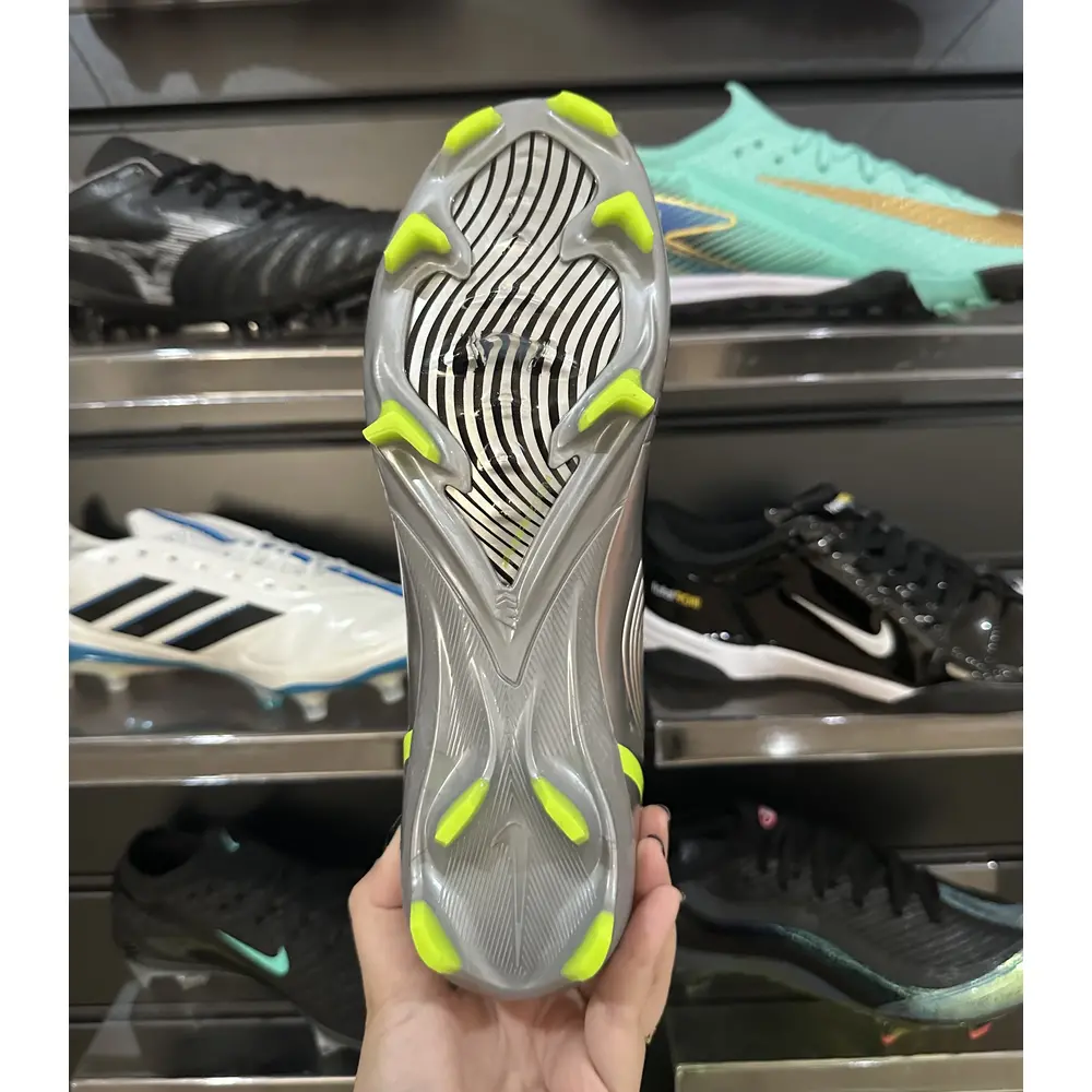 Chuteira Campo Nike Air Zoom Mercurial Vapor 1 Elite FG Prata e Verde - Pronta Entrega