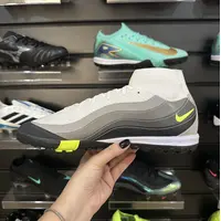 Chuteira Society Nike Air Zoom Mercurial Superfly 10 Elite TF Branco, Cinza e Verde - Pronta Entrega - imagem 3