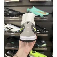 Chuteira Society Nike Air Zoom Mercurial Superfly 10 Elite TF Branco, Cinza e Verde - Pronta Entrega - imagem 4