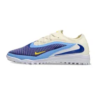 Chuteira Society Nike Phantom GX 6 Elite TF | Branco Azul Amarelo - imagem 1