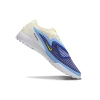 Chuteira Society Nike Phantom GX 6 Elite TF | Branco Azul Amarelo - imagem 7