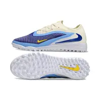 Chuteira Society Nike Phantom GX 6 Elite TF | Branco Azul Amarelo - imagem 2