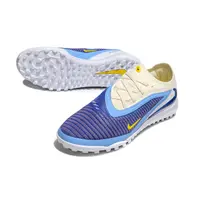 Chuteira Society Nike Phantom GX 6 Elite TF | Branco Azul Amarelo - imagem 5
