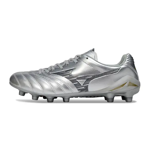 Chuteira Campo Mizuno Morelia Neo 4 FG Prata "Platinum Pack"