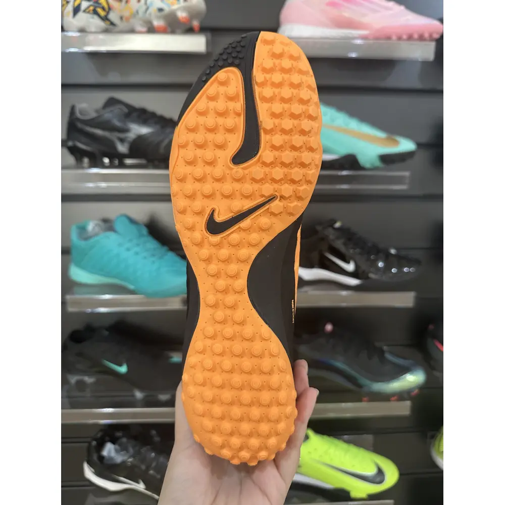 Chuteira Nike Hypervenom TF Laranja e Preto - Pronta Entrega