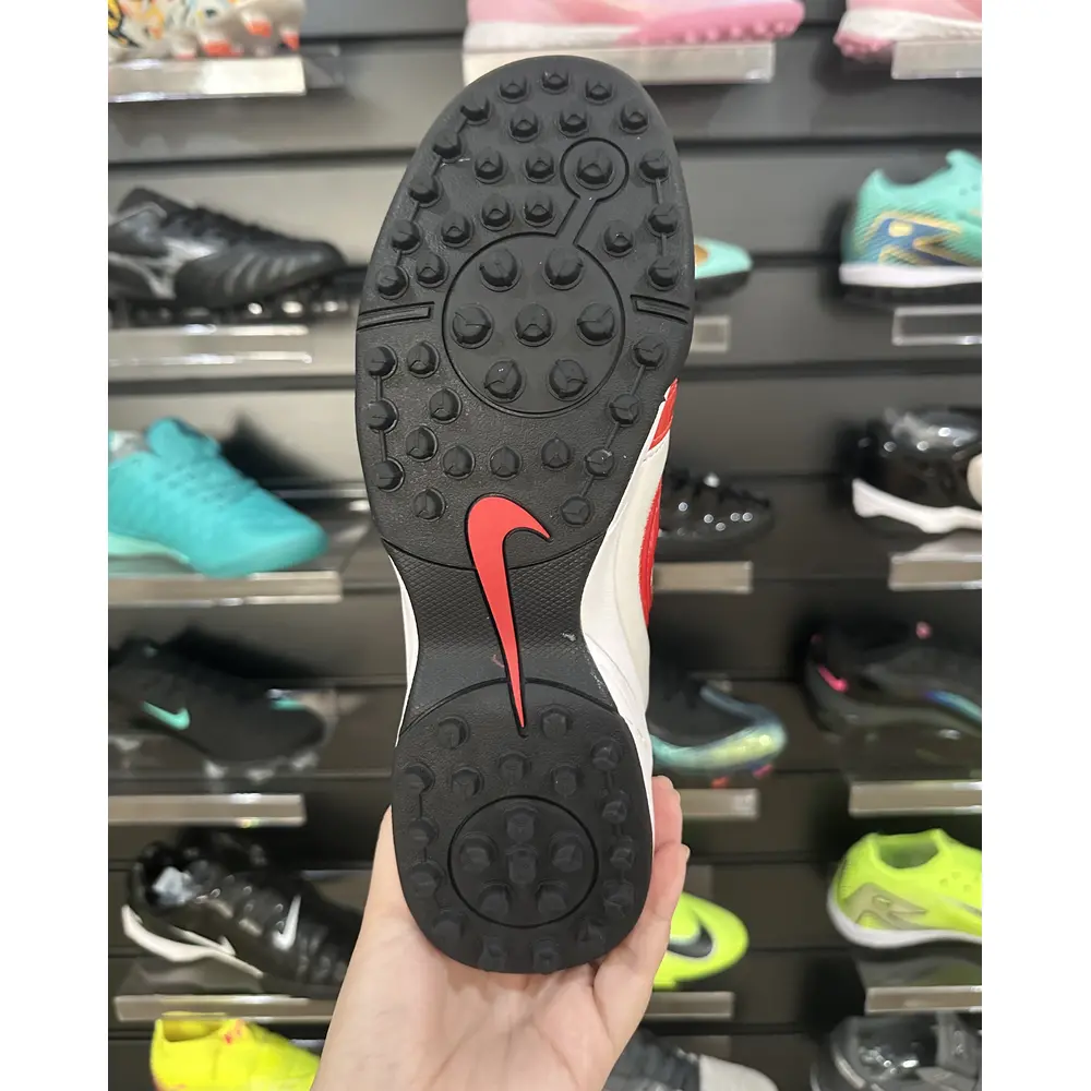 Chuteira Society Nike Total 90 TF | Vermelha e Branco - Pronta Entrega
