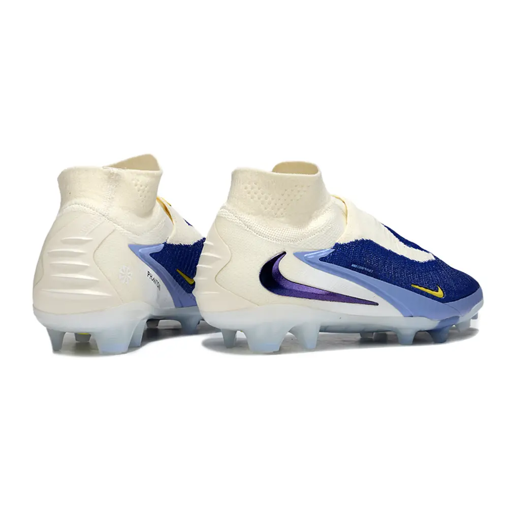 Chuteira Campo Nike Phantom GX 6 Elite FG Branco e Azul | Controle