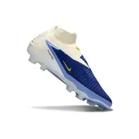 Chuteira Campo Nike Phantom GX 6 Elite FG Branco e Azul | Controle - imagem 7
