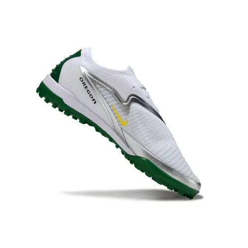 Chuteira Society Nike Phantom GX 6 Elite TF Branco, Verde e Amarelo