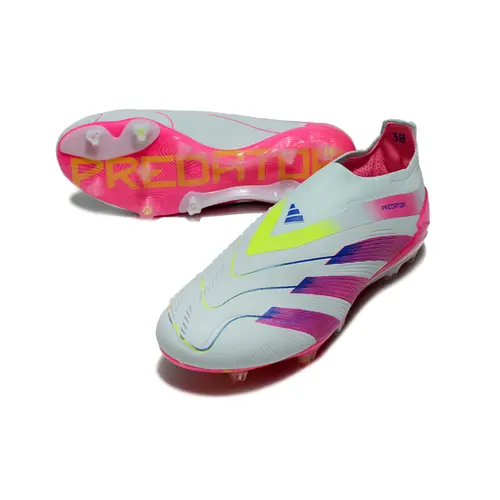 Chuteira Campo Adidas Predator LL Elite FG Branca e Rosa - Stellar Icon Pack