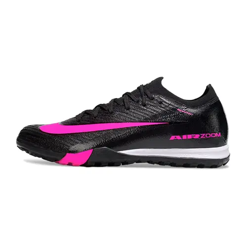 Chuteira Society Nike Air Zoom Mercurial Vapor 16 Elite TF Preto e Rosa