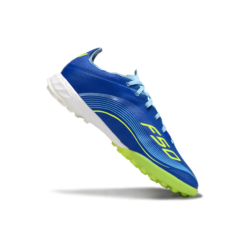 Chuteira Adidas F50 TF Messi Society Azul Verde