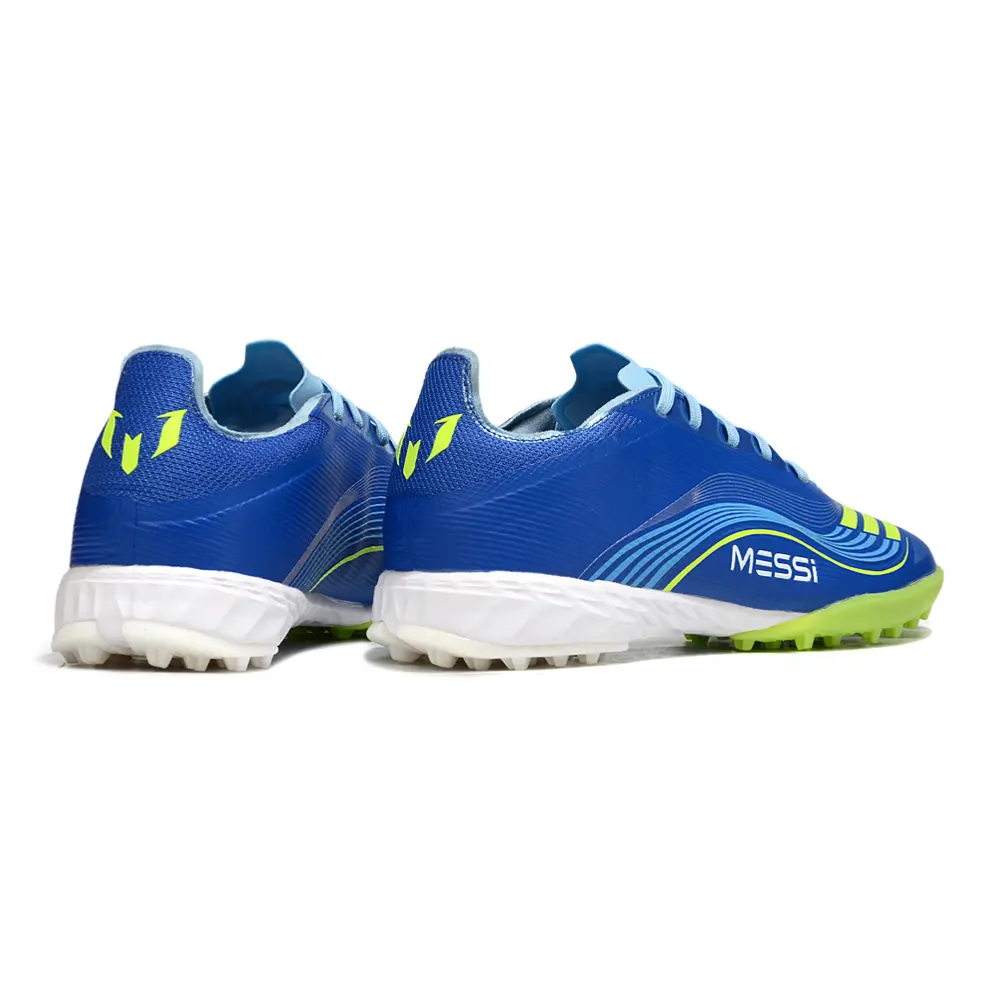 Chuteira Adidas F50 TF Messi Society Azul Verde