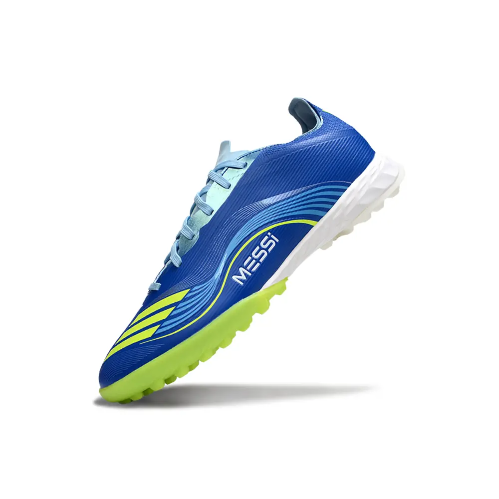 Chuteira Adidas F50 TF Messi Society Azul Verde