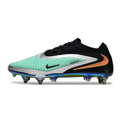 Chuteira Campo Nike Phantom GX 6 Elite Trava Mista Preto, Verde e Laranja