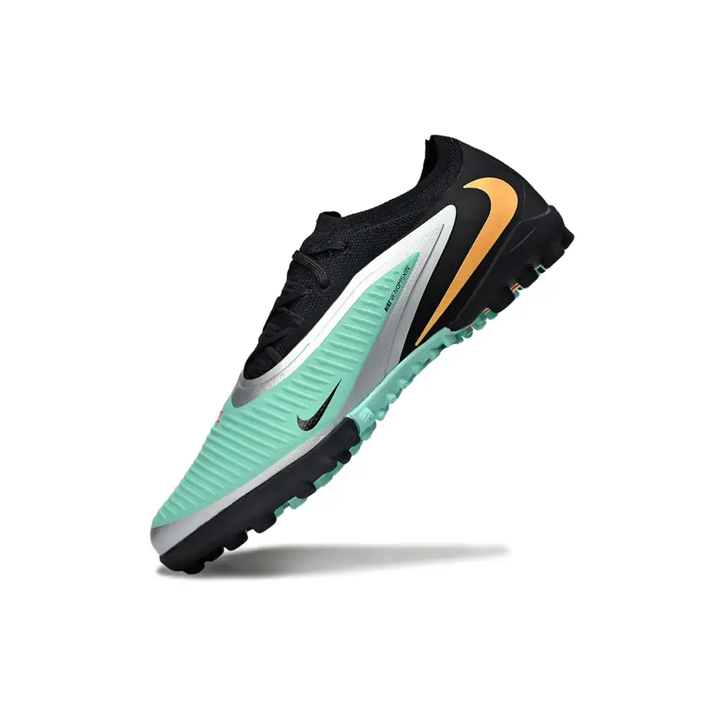 Chuteira Society Nike Phantom ReactX 6 Pro TF | Verde, Preto e Laranja
