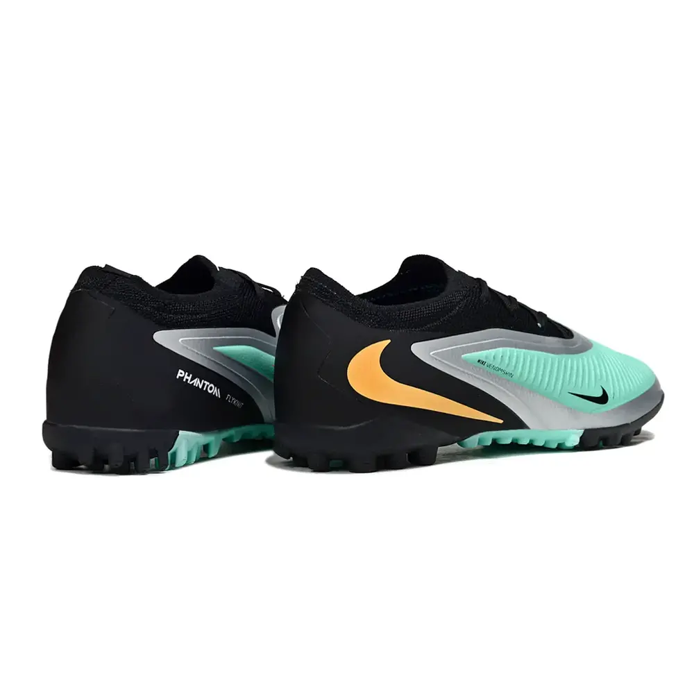 Chuteira Society Nike Phantom ReactX 6 Pro TF | Verde, Preto e Laranja