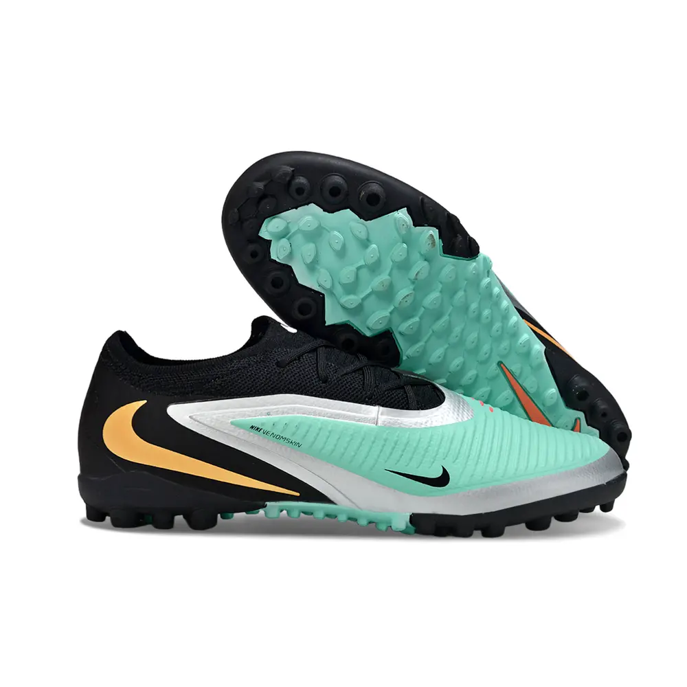 Chuteira Society Nike Phantom ReactX 6 Pro TF | Verde, Preto e Laranja
