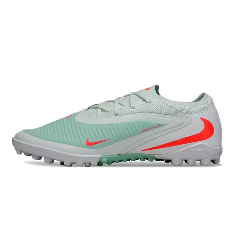 Chuteira Society Nike Phantom ReactX 6 Pro TF Verde e Laranja