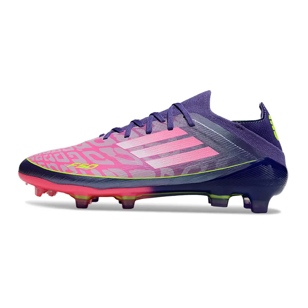 Chuteira Campo Adidas F50 FG - Roxo Rosa Verde Lamine Yamal