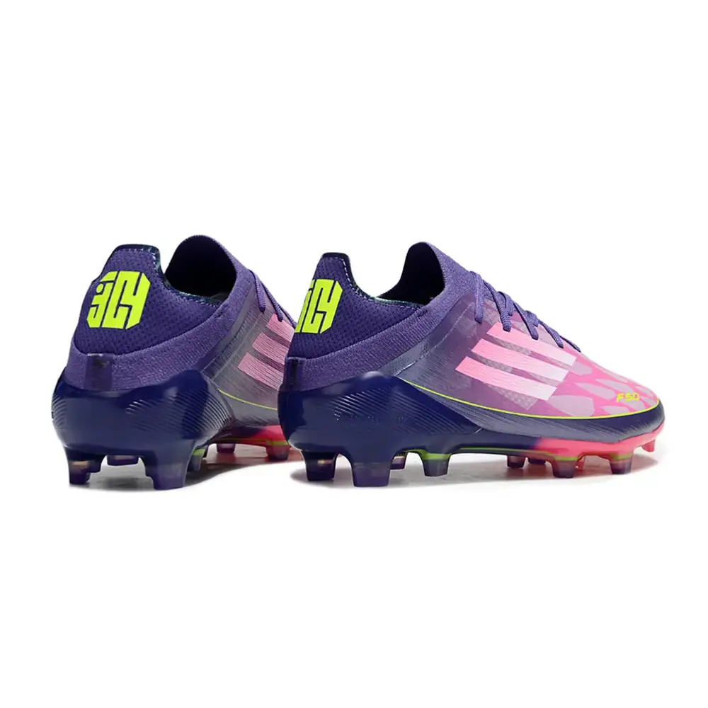 Chuteira Campo Adidas F50 FG - Roxo Rosa Verde Lamine Yamal