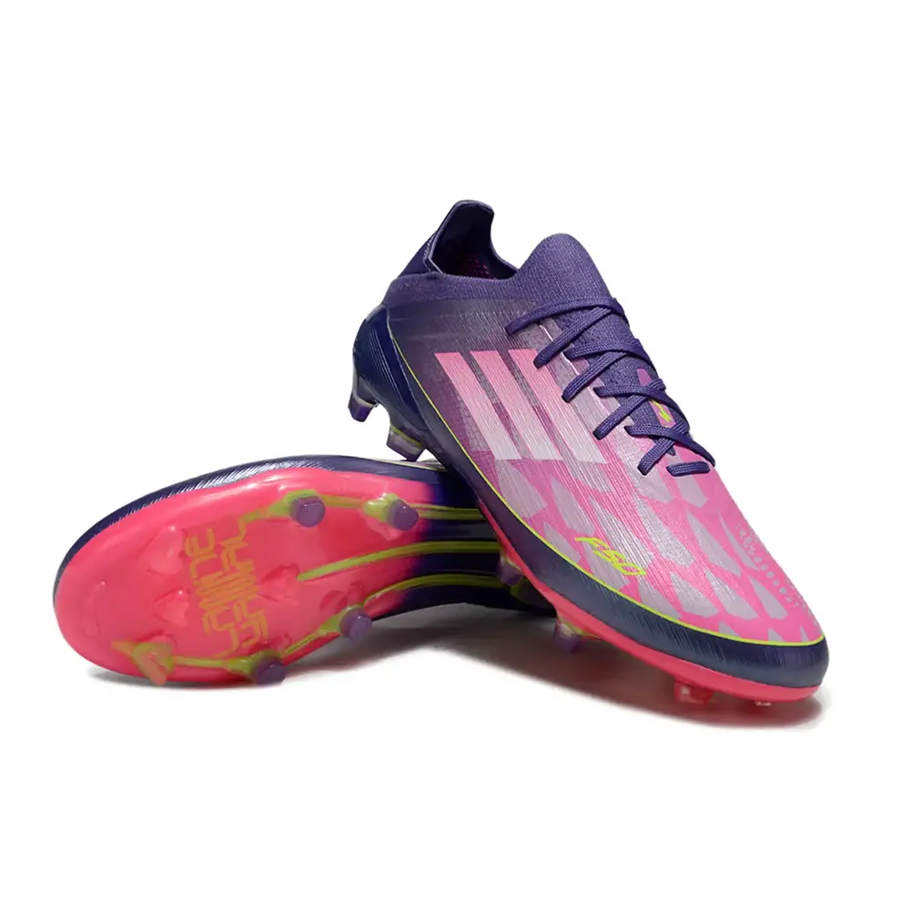 Chuteira Campo Adidas F50 FG - Roxo Rosa Verde Lamine Yamal