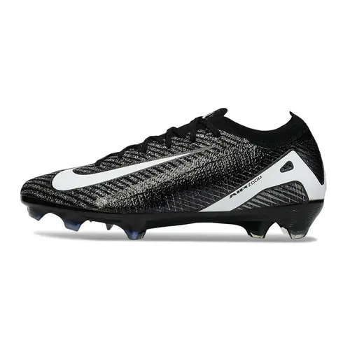 Chuteira Infantil Campo Nike Air Zoom Mercurial Vapor 16 Elite FG Preto e Branco