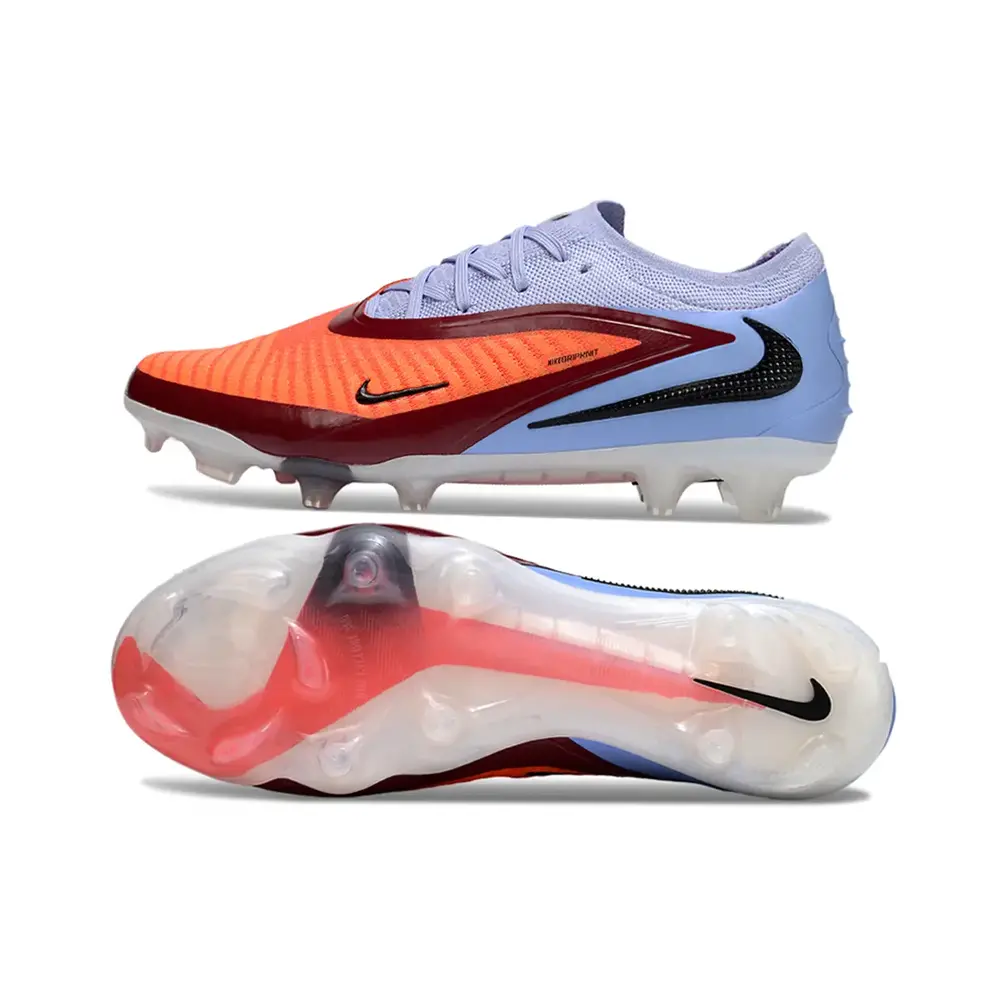 Chuteira Infantil Campo Nike Phantom GX 6 Elite FG Azul e Laranja
