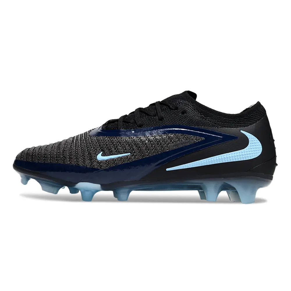 Chuteira Infantil Campo Nike Phantom GX 6 Elite FG Preto e Azul