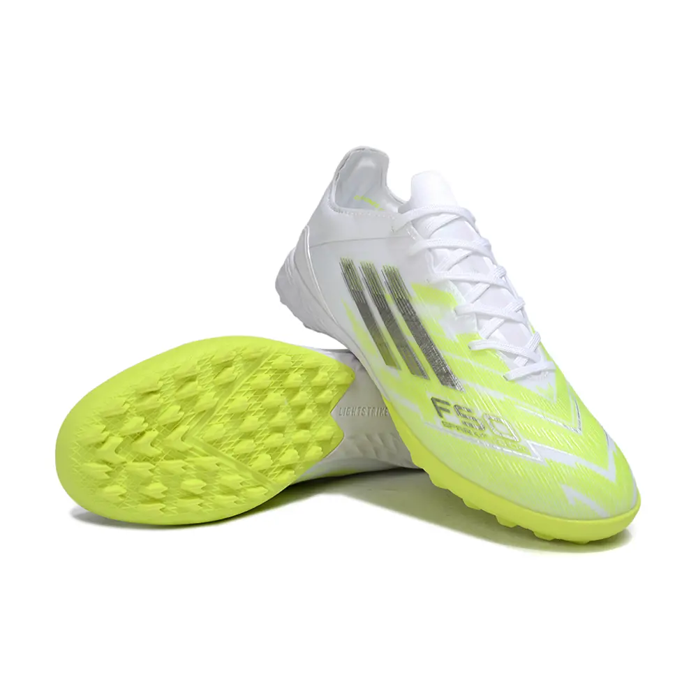 Chuteira Society Adidas F50 TF Branco e Verde | Farda de Boleiro