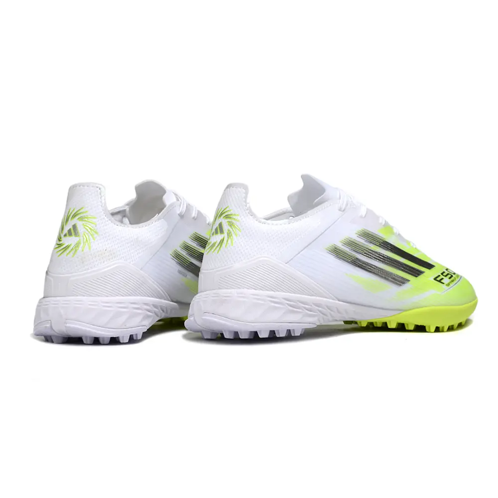 Chuteira Society Adidas F50 TF Branco e Verde | Farda de Boleiro