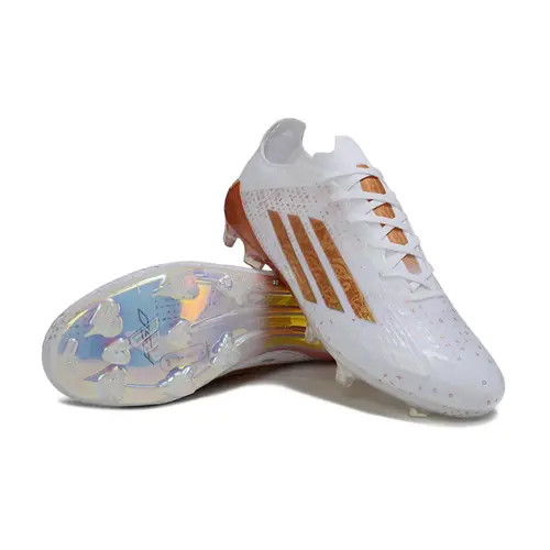 Chuteira Campo Adidas F50 FG Branco e Dourado "Salah"