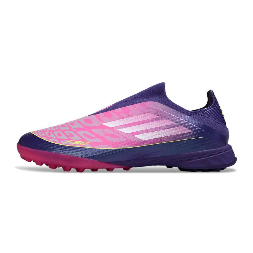 Chuteira Society Adidas F50+ TF | Roxo Rosa Yamal